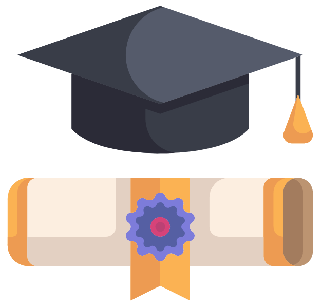  Graduation cap and diploma